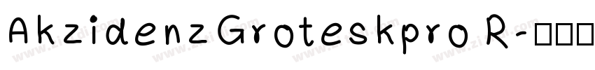 AkzidenzGroteskpro R字体转换